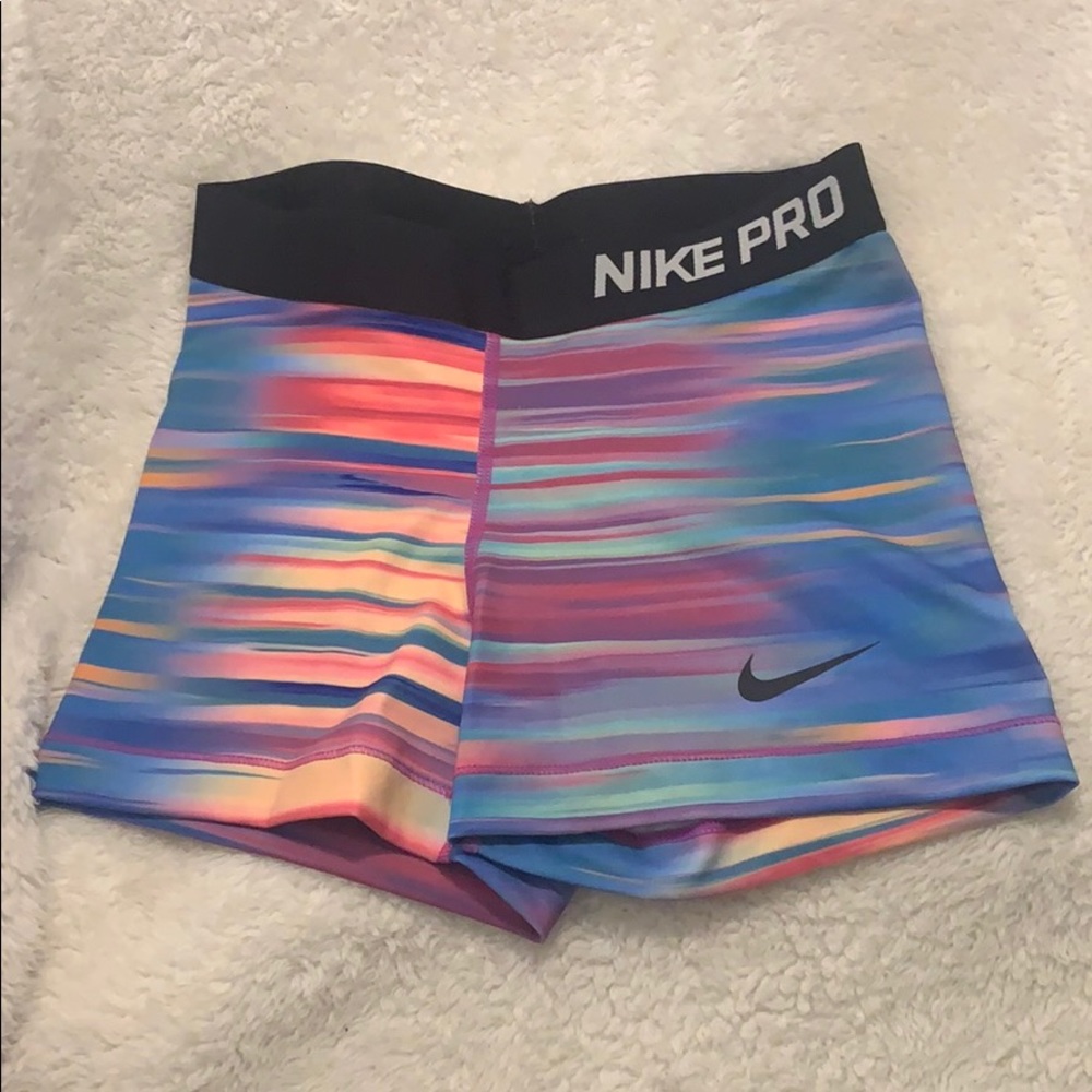Nike Pro Dry-Fit Multicolored Athletic Shorts